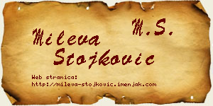 Mileva Stojković vizit kartica